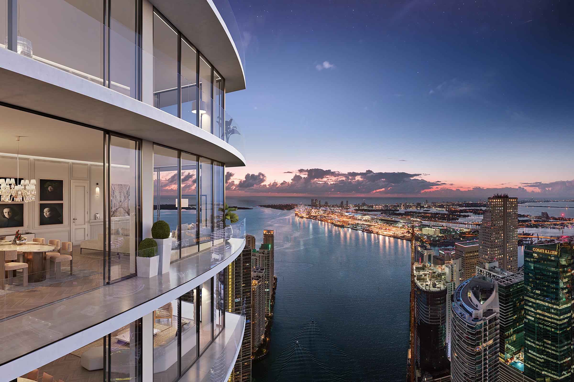 Rendering of Baccarat Residences Terrace View